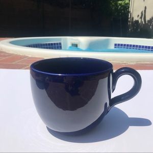 Vintage Midnight Blue Ceramic Large Soup/Latte Mug